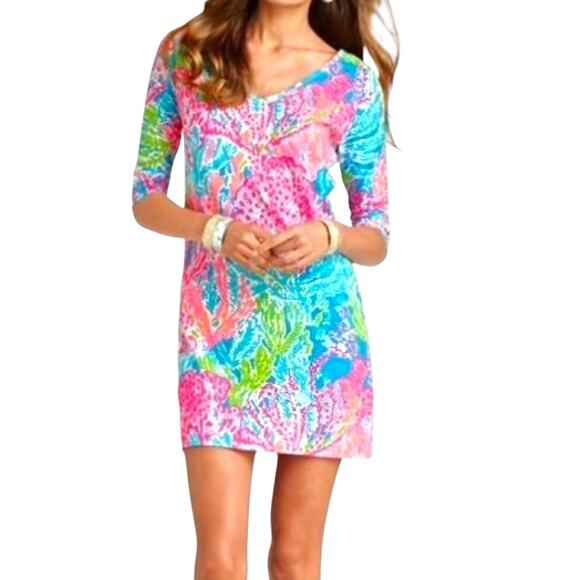 Lilly Pulitzer Eliza Dress in Lets Cha Cha Holy Grail Size Xl - Picture 1 of 4